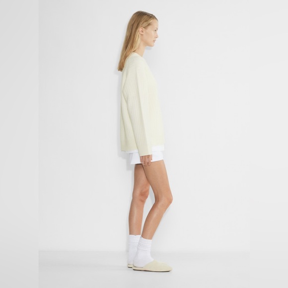 NWT - The Group By Babaton Frank Merino Wool Sweater - Size M - Whisper White - Picture 3 of 7